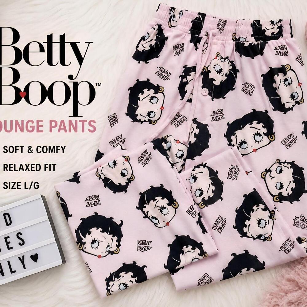 Betty Boop Pink Lounge Pajama Pants | Size L/G